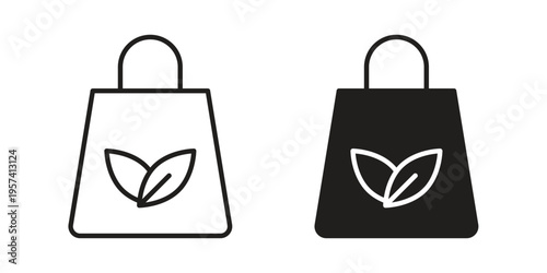 Eco bag icon. Simple outline style for web and app. Vector icon