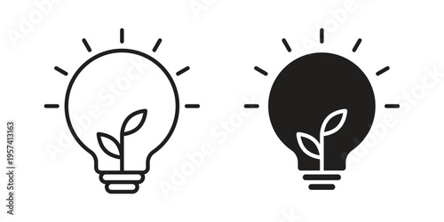 ECO Energy icon. Simple outline style for web and app. Vector icon