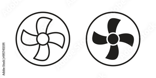 Fan icon. Simple outline style for web and app. Vector icon