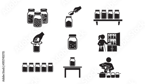The process of preparing and storing homemade spice or herb-infused jars