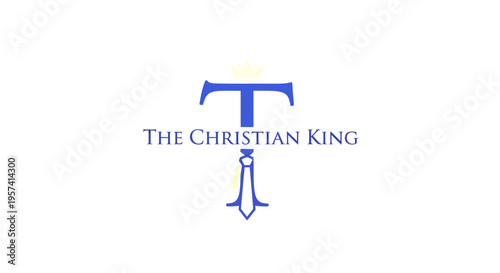 Sophisticated letter T monogram design featuring a regal crown and a stylish tie, representing leadership, success, and professional elegance.