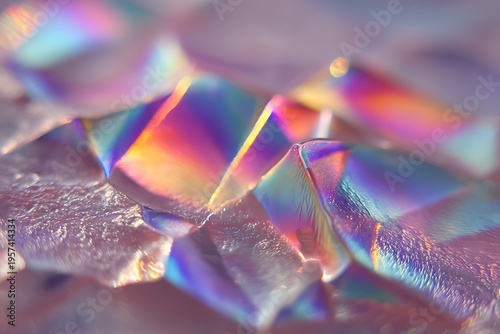 Wallpaper Mural Iridescent Crystal Texture with Colorful Reflections and Highlights in Soft Focus for Creative and Artistic Backgrounds Torontodigital.ca