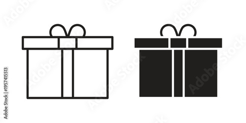 Gift box icon. Simple outline style for web and app. Vector icon