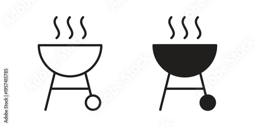 Grill icon. Simple outline style for web and app. Vector icon