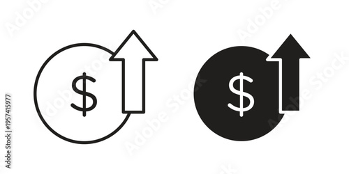 High revenue icon. Simple outline style for web and app. Vector icon