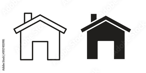 Home icon. Simple outline style for web and app. Vector icon