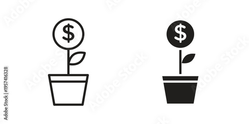 Investment tree icon. Simple outline style for web and app. Vector icon
