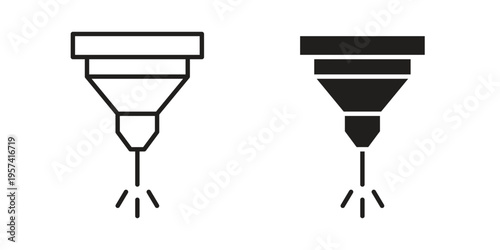 Laser machine icon. Simple outline style for web and app. Vector icon