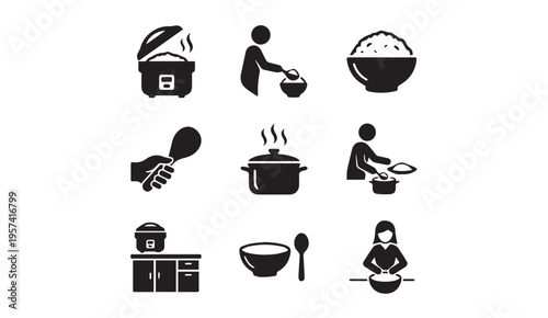 Sequence of steps involved in preparing and serving a meal