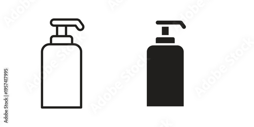 Liquid soap bottle icon. Simple outline style for web and app. Vector icon