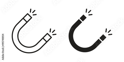 Magnet icon. Simple outline style for web and app. Vector icon