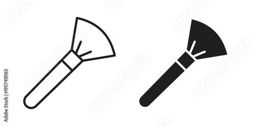 Makeup brush icon. Simple outline style for web and app. Vector icon