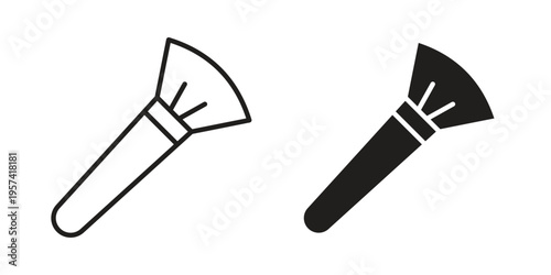 Makeup brush icon. Simple outline style for web and app. Vector icon