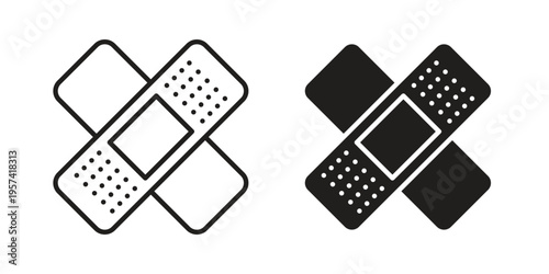 Medical patch icon. Simple outline style for web and app. Vector icon