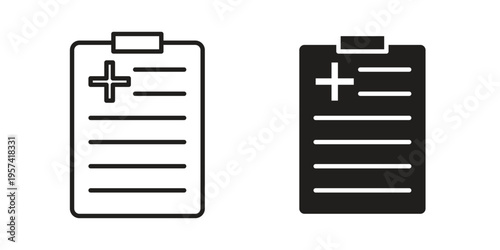 Medical report icon. Simple outline style for web and app. Vector icon