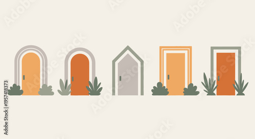 Colorful Doors in a Row.