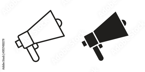 Megaphone icon. Simple outline style for web and app. Vector icon