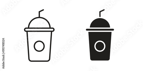 Milk shake icon. Simple outline style for web and app. Vector icon