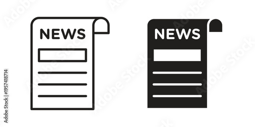 News icon. Simple outline style for web and app. Vector icon