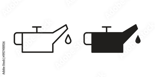 Oil can icon. Simple outline style for web and app. Vector icon