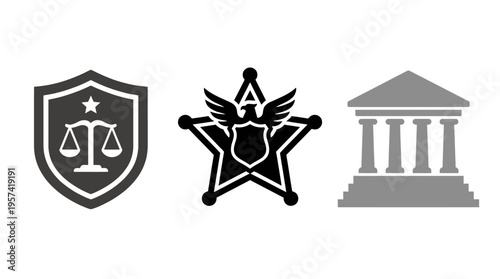 Legal And Justice Icons Collection