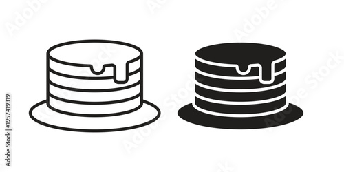 pancakes icon. Simple outline style for web and app. Vector icon