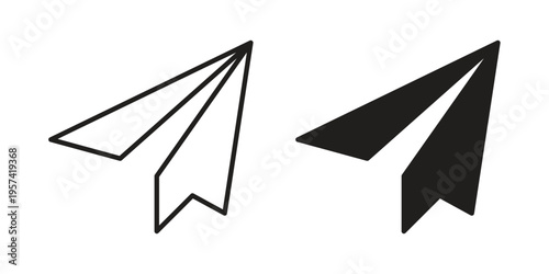 Paper plane icon. Simple outline style for web and app. Vector icon