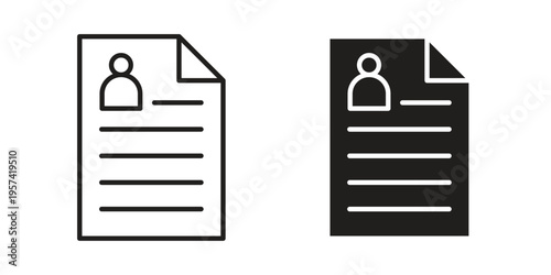 Personal documents icon. Simple outline style for web and app. Vector icon