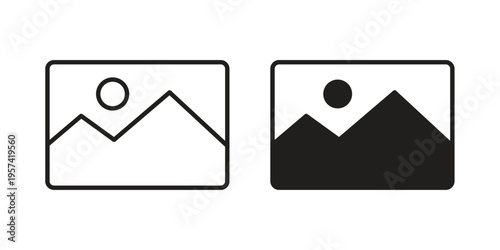 Picture icon. Simple outline style for web and app. Vector icon