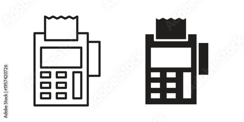 POS system icon. Simple outline style for web and app. Vector icon