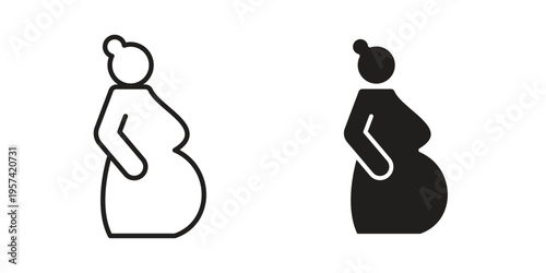 Pregnancy icon. Simple outline style for web and app. Vector icon