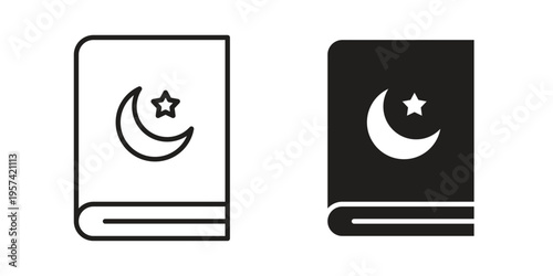 Quran book icon. Simple outline style for web and app. Vector icon
