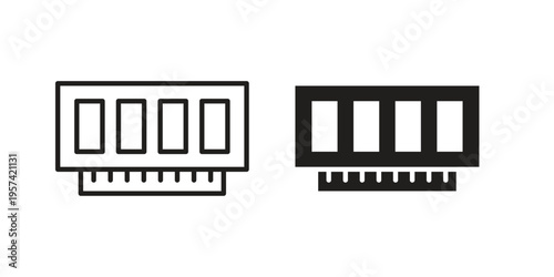 Ram memory icon. Simple outline style for web and app. Vector icon