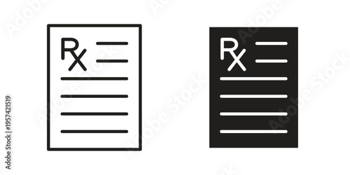RX icon. Simple outline style for web and app. Vector icon