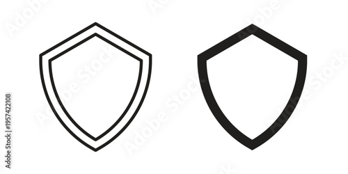 Shield icon. Simple outline style for web and app. Vector icon