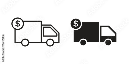 Shipping charges icon. Simple outline style for web and app. Vector icon