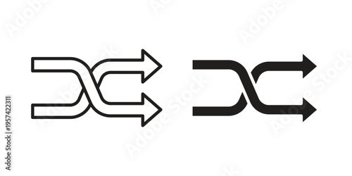Shuffle arrow icon. Simple outline style for web and app. Vector icon