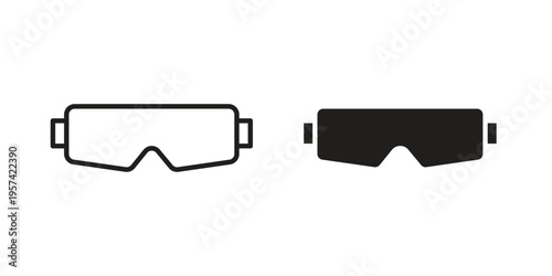 Ski goggles icon. Simple outline style for web and app. Vector icon