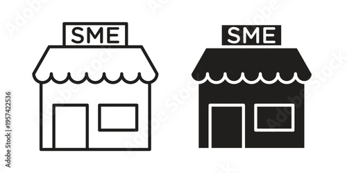 SME icon. Simple outline style for web and app. Vector icon