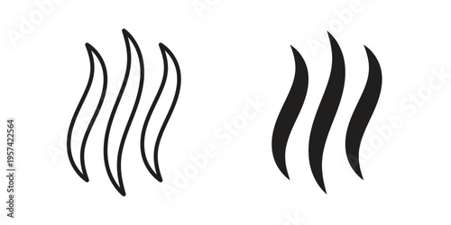 Smoke steam icon. Simple outline style for web and app. Vector icon