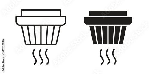Smoke detector icon. Simple outline style for web and app. Vector icon