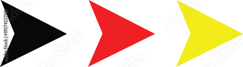 Arrow Direction Color Icon Set Vector.