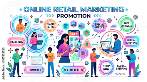 Online Retail Marketing and Promotion Concept