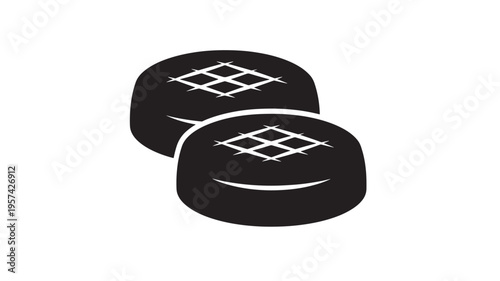 Cookies waffle pattern baked sweet dough delicious snack food isolated on white background icon. featuring cookie, dessert, confectionery with pastry