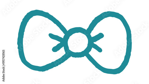 Bow tie sketch with rounded loops