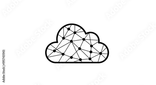 Abstract Cloud Network Technology Concept