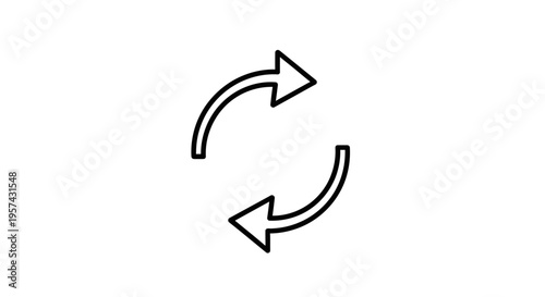 Free Download Circular arrows icon, refresh and repeat symbol, loop and cycle concept - GFXLoad