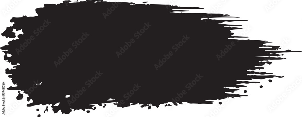 Fototapeta premium Grunge badge brush silhouette vector