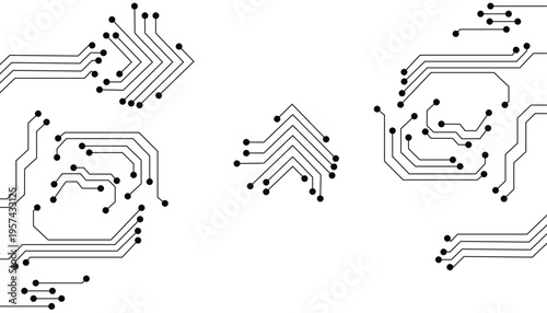 Motherboard technology abstract texture design. Creative idea AI banner concept for internet technology. Software coding. Digital concept for poster, cover, banner, header, web, presentation template.