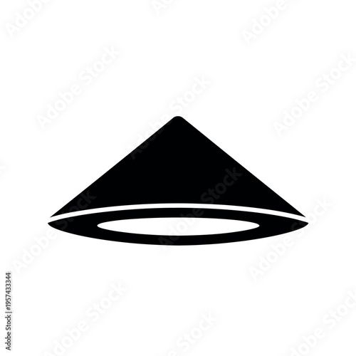 Asian Conical Hat Icon.